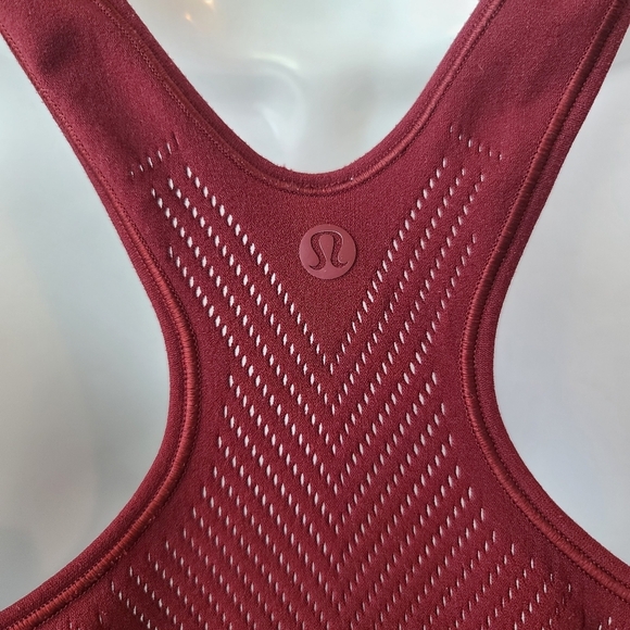 Lululemon Reveal Racerback Tank Top Activewear Athleisure Deep  Rouge Red Size 6 - Picture 9 of 10